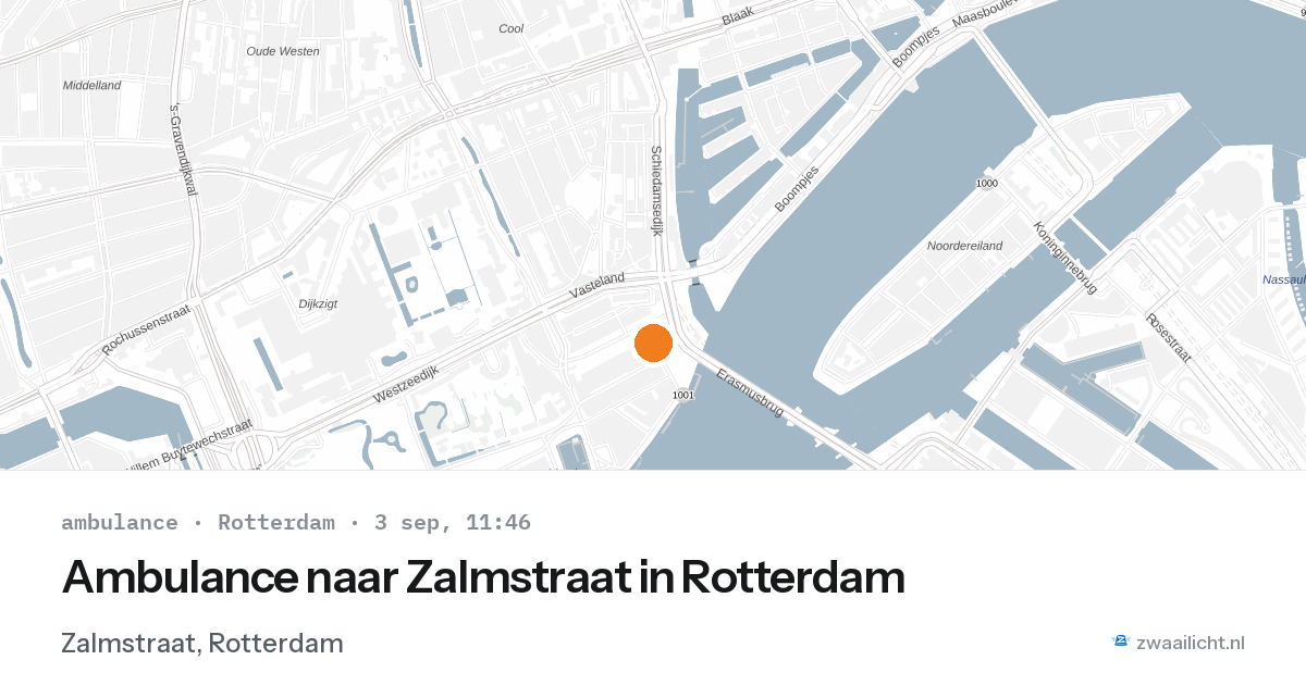 Ambulance naar Zalmstraat in Rotterdam — 3 sep 2026