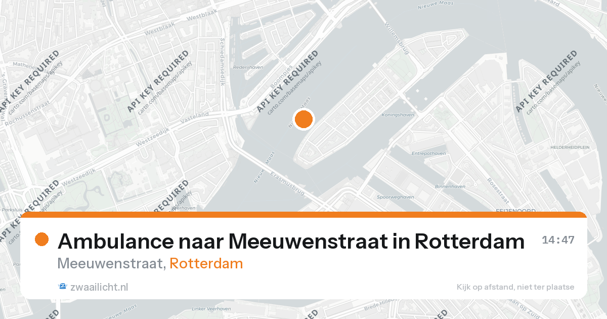 Ambulance naar Meeuwenstraat in Rotterdam — 26 aug 2026