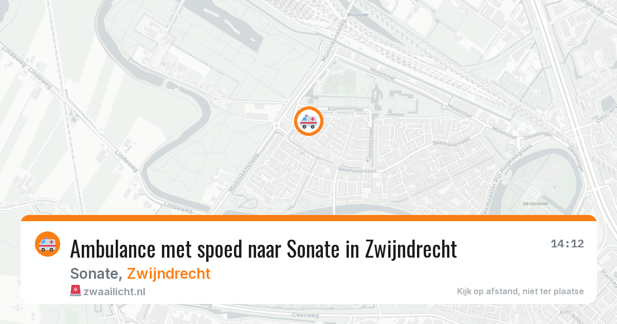 Ambulance met spoed naar Sonate in Zwijndrecht — 12 apr 2026