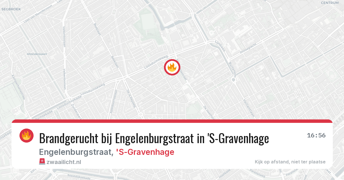 Brandgerucht bij Engelenburgstraat in 'S-Gravenhage — 12 mei 2026