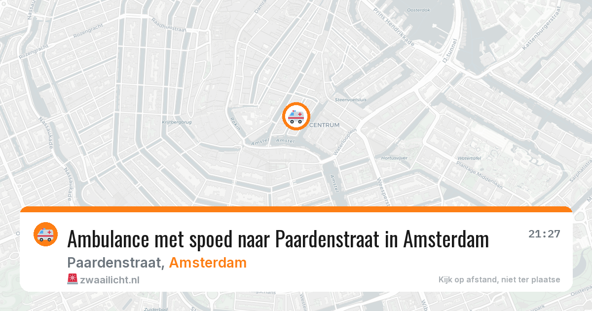 Ambulance met spoed naar Paardenstraat in Amsterdam — 1 apr 2026