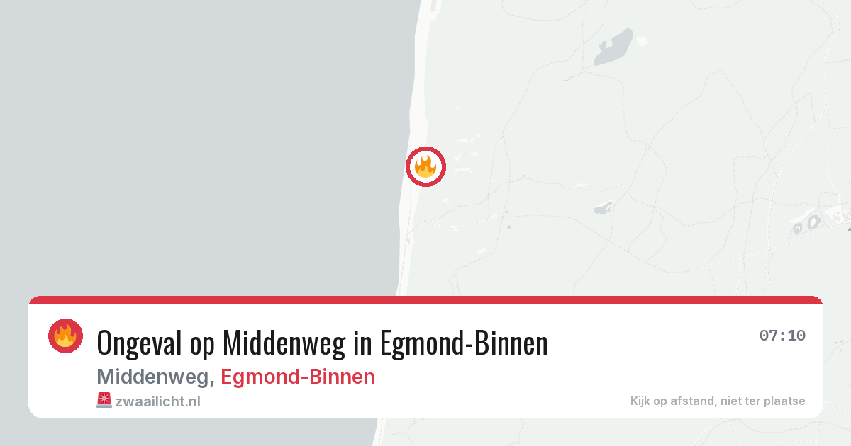 Ongeval op Middenweg in Egmond-Binnen — 8 aug 2026