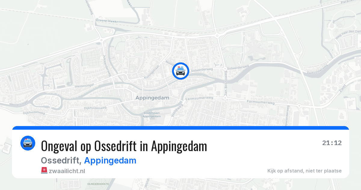 Ongeval op Ossedrift in Appingedam — 8 mei 2026