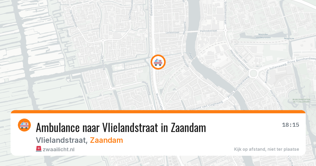 Ambulance naar Vlielandstraat in Zaandam — 21 jul 2026