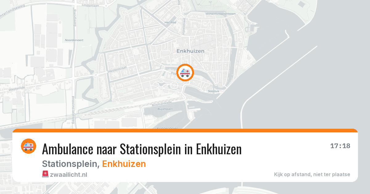 Ambulance naar Stationsplein in Enkhuizen — 31 jul 2026
