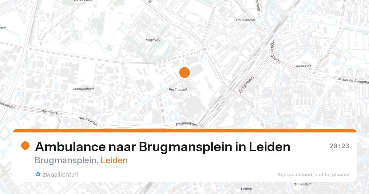 Ambulance naar Brugmansplein in Leiden — 26 aug 2026