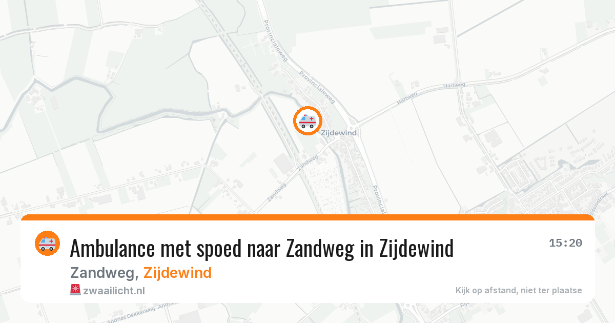 Ambulance met spoed naar Zandweg in Zijdewind — 29 jun 2026
