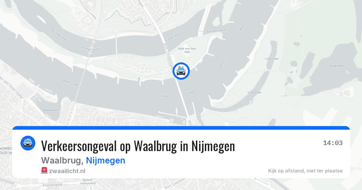 Verkeersongeval op Waalbrug in Nijmegen — 27 jun 2026