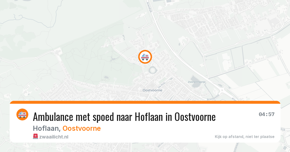 Ambulance met spoed naar Hoflaan in Oostvoorne — 25 mrt 2026