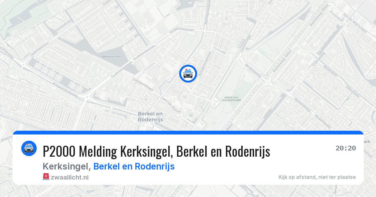 P2000 Melding Kerksingel, Berkel en Rodenrijs — 24 apr 2026