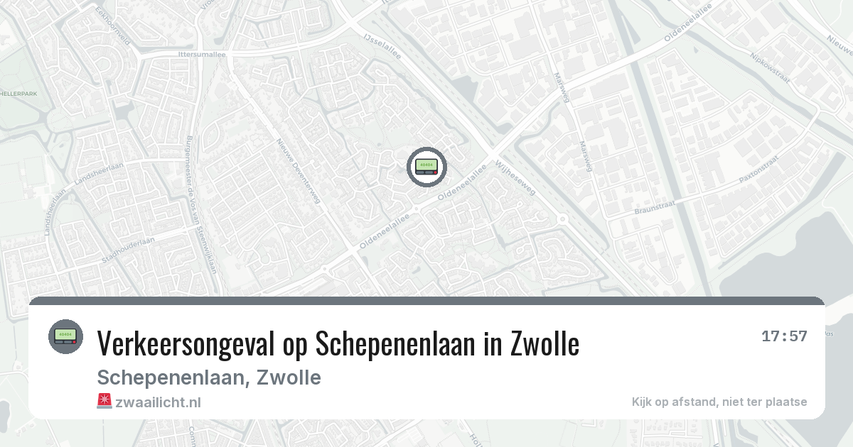 Verkeersongeval op Schepenenlaan in Zwolle — 3 aug 2026