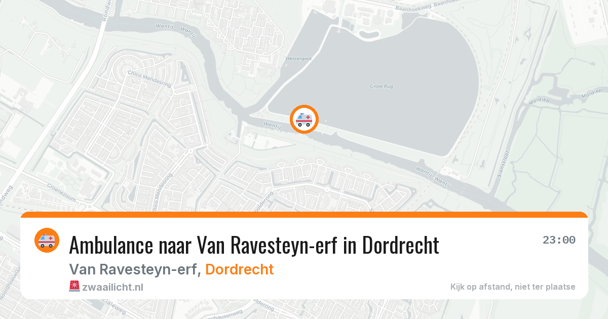 Ambulance naar Van Ravesteyn-erf in Dordrecht — 23 mrt 2026