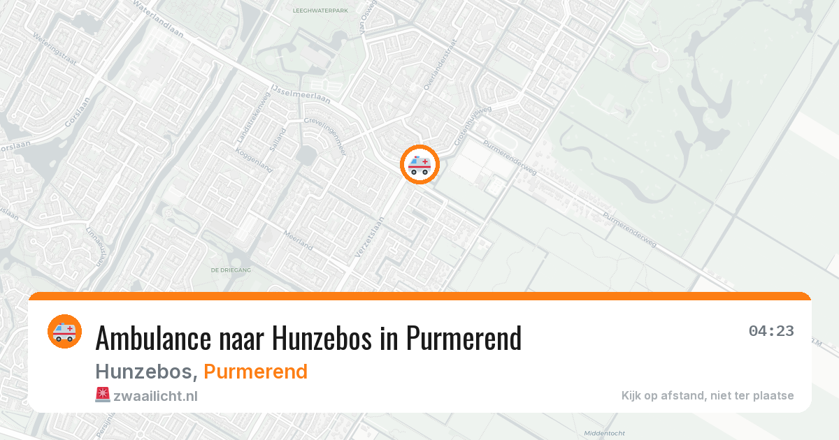 Ambulance naar Hunzebos in Purmerend — 30 jan 2026