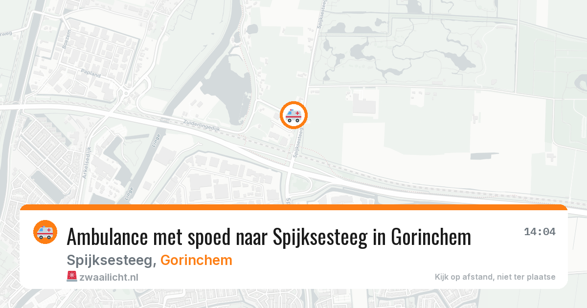 Ambulance met spoed naar Spijksesteeg in Gorinchem — 26 apr 2026