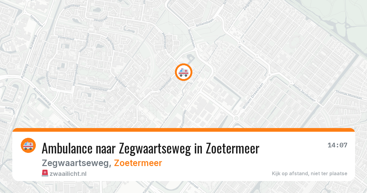 Ambulance naar Zegwaartseweg in Zoetermeer — 11 aug 2026