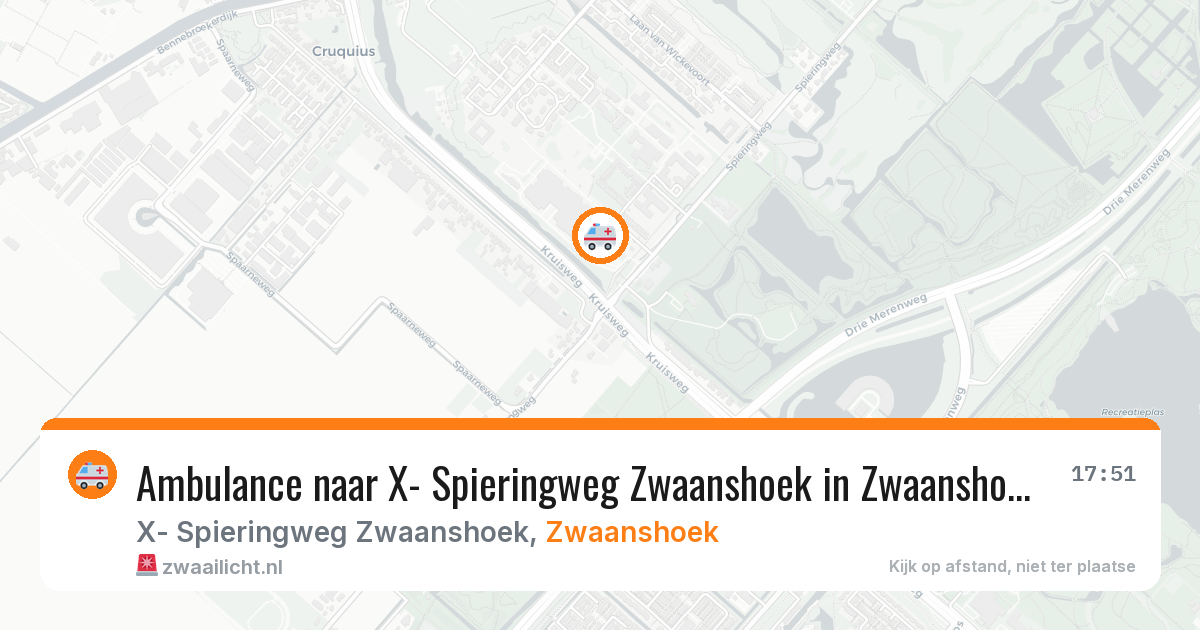 Ambulance naar X- Spieringweg Zwaanshoek in Zwaanshoek — 5 jul 2026
