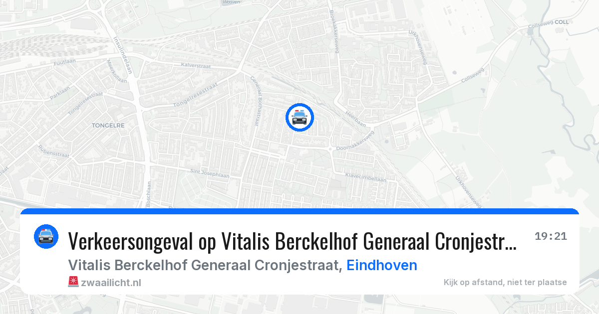 Verkeersongeval op Vitalis Berckelhof Generaal Cronjestraat in Eindhoven — 28 mei 2026