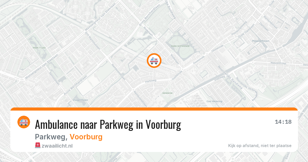 Ambulance naar Parkweg in Voorburg — 14 jul 2026