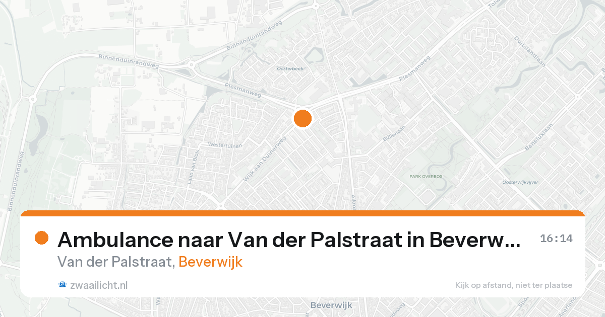Ambulance naar Van der Palstraat in Beverwijk — 20 aug 2026