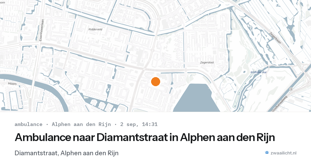 Ambulance naar Diamantstraat in Alphen aan den Rijn — 2 sep 2026