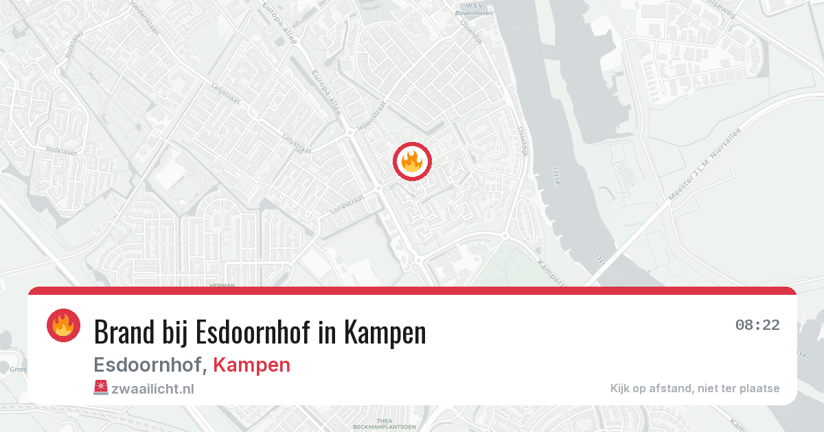 Brand bij Esdoornhof in Kampen — 19 mrt 2026