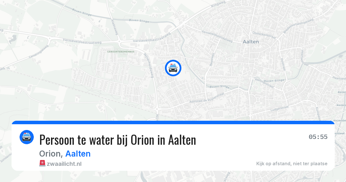 Persoon te water bij Orion in Aalten — 12 jul 2026