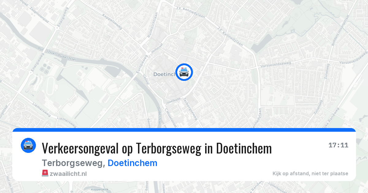 Verkeersongeval op Terborgseweg in Doetinchem — 9 apr 2026