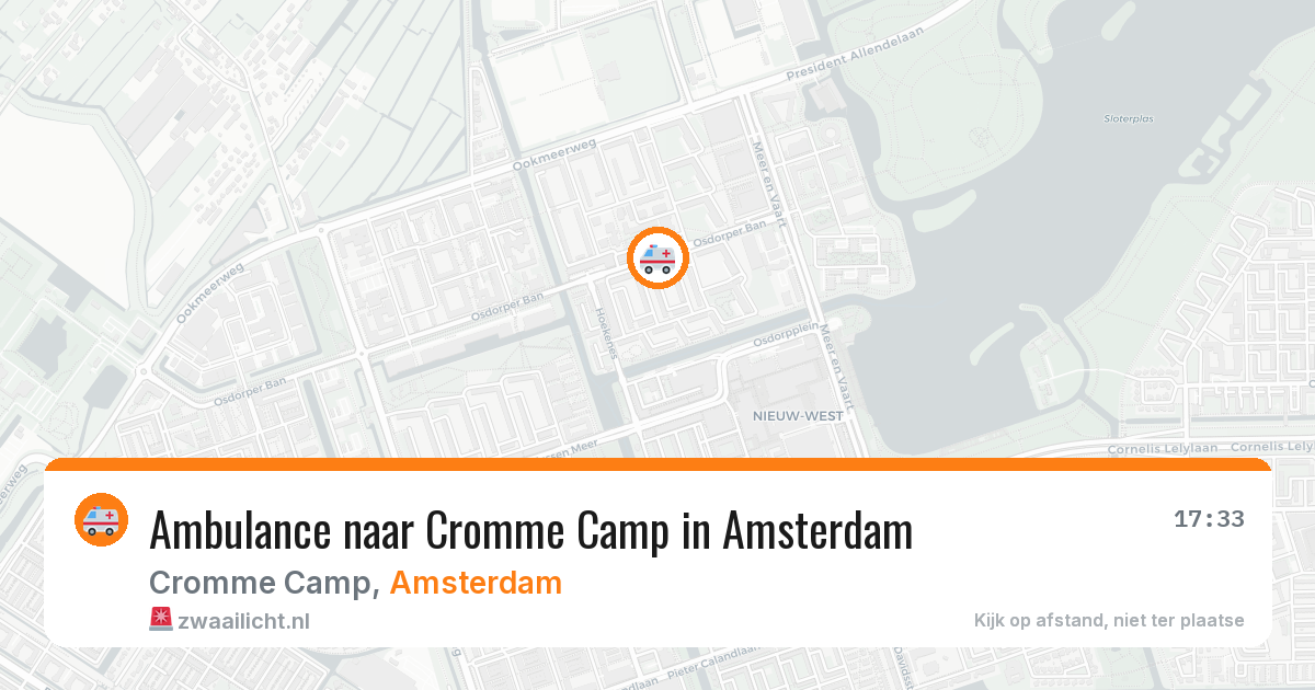 Ambulance naar Cromme Camp in Amsterdam — 3 jul 2026