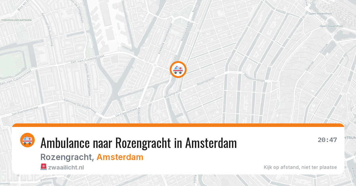 Ambulance naar Rozengracht in Amsterdam — 1 aug 2026