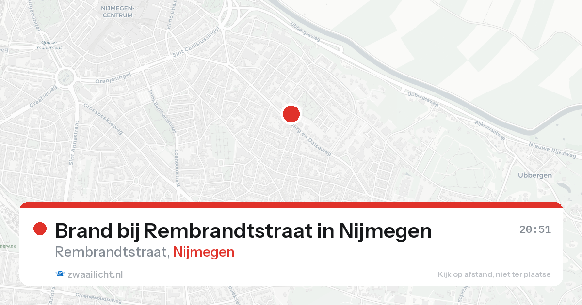 Brand bij Rembrandtstraat in Nijmegen — 17 aug 2026