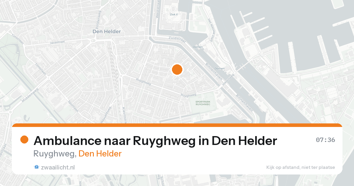 Ambulance naar Ruyghweg in Den Helder — 16 aug 2026