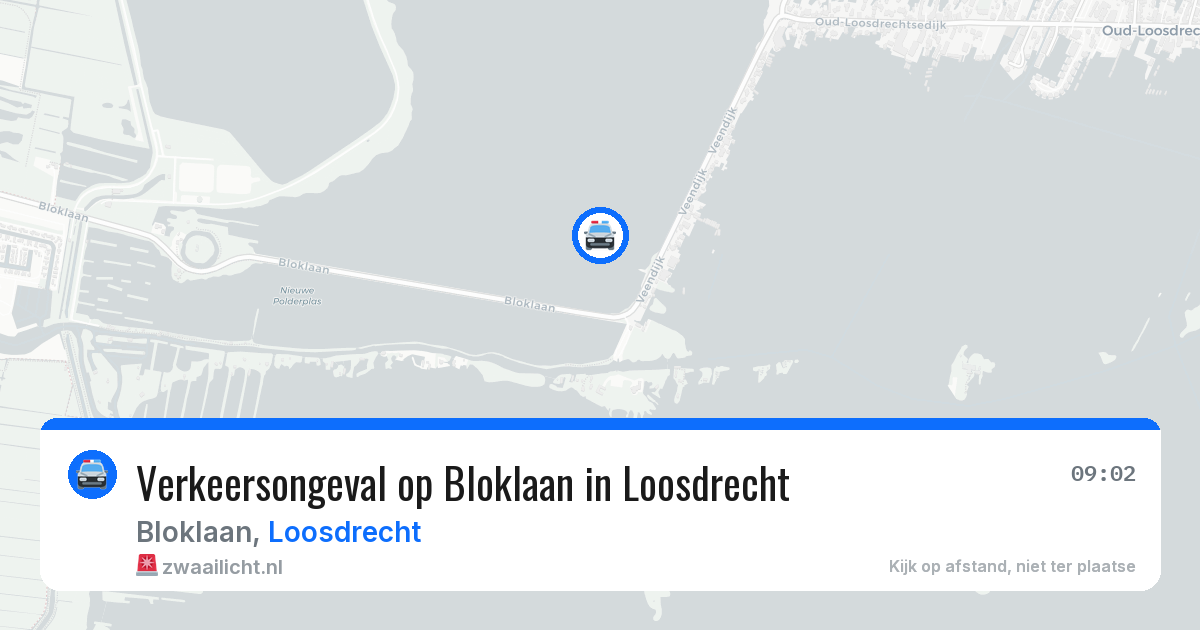 Verkeersongeval op Bloklaan in Loosdrecht — 12 feb 2026