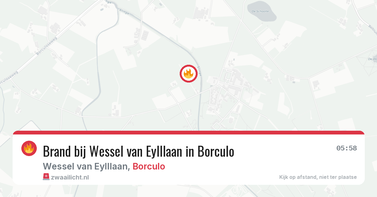 Brand bij Wessel van Eylllaan in Borculo — 2 jul 2026