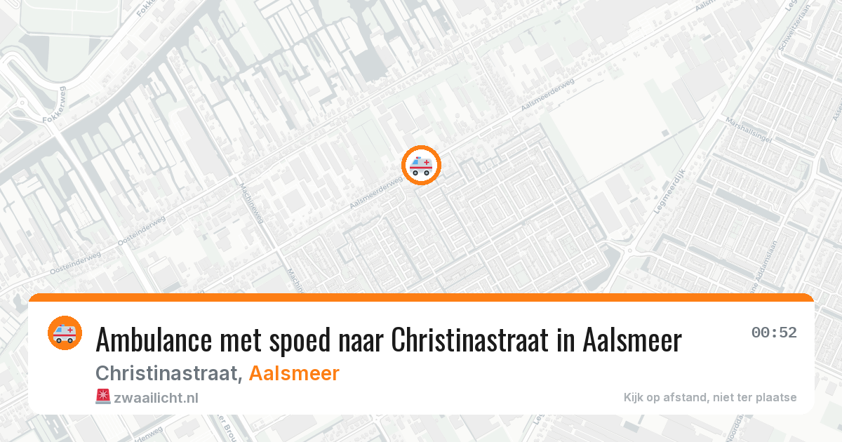 Ambulance met spoed naar Christinastraat in Aalsmeer — 4 jul 2026