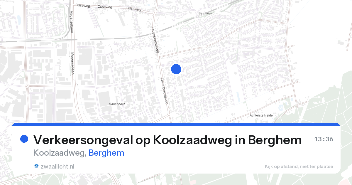 Verkeersongeval op Koolzaadweg in Berghem — 27 aug 2026
