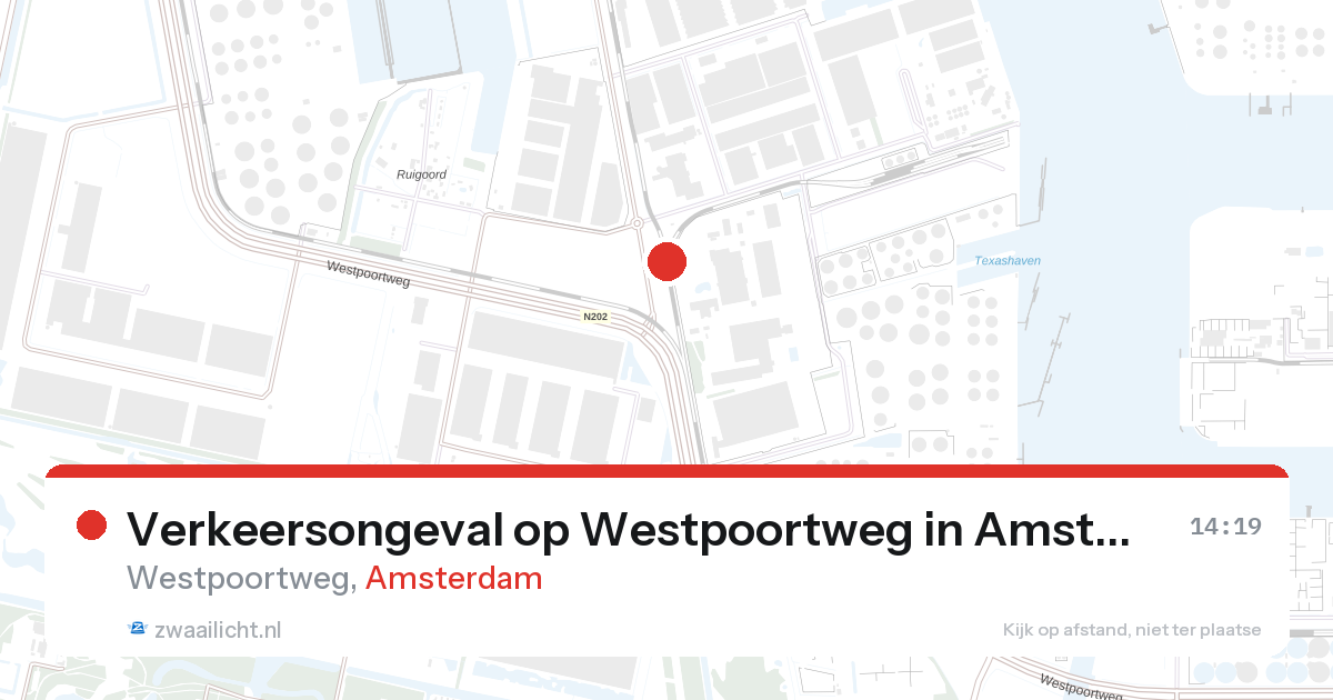 Verkeersongeval op Westpoortweg in Amsterdam — 28 aug 2026