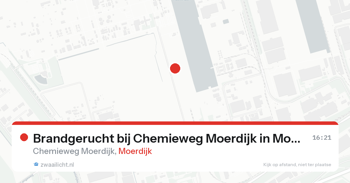 Brandgerucht bij Chemieweg Moerdijk in Moerdijk — 24 aug 2026