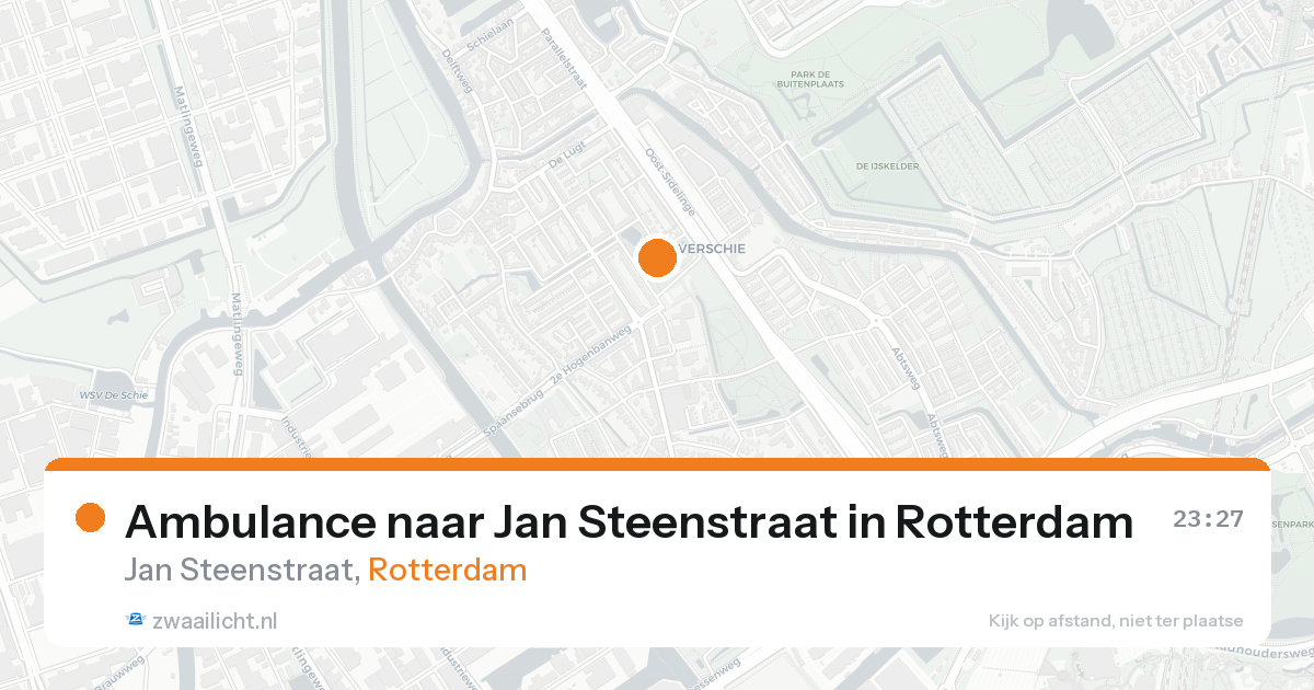 Ambulance naar Jan Steenstraat in Rotterdam — 20 aug 2026