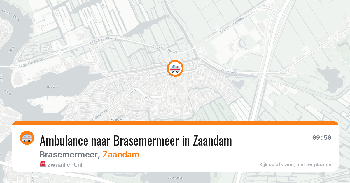 Ambulance naar Brasemermeer in Zaandam — 23 mei 2026