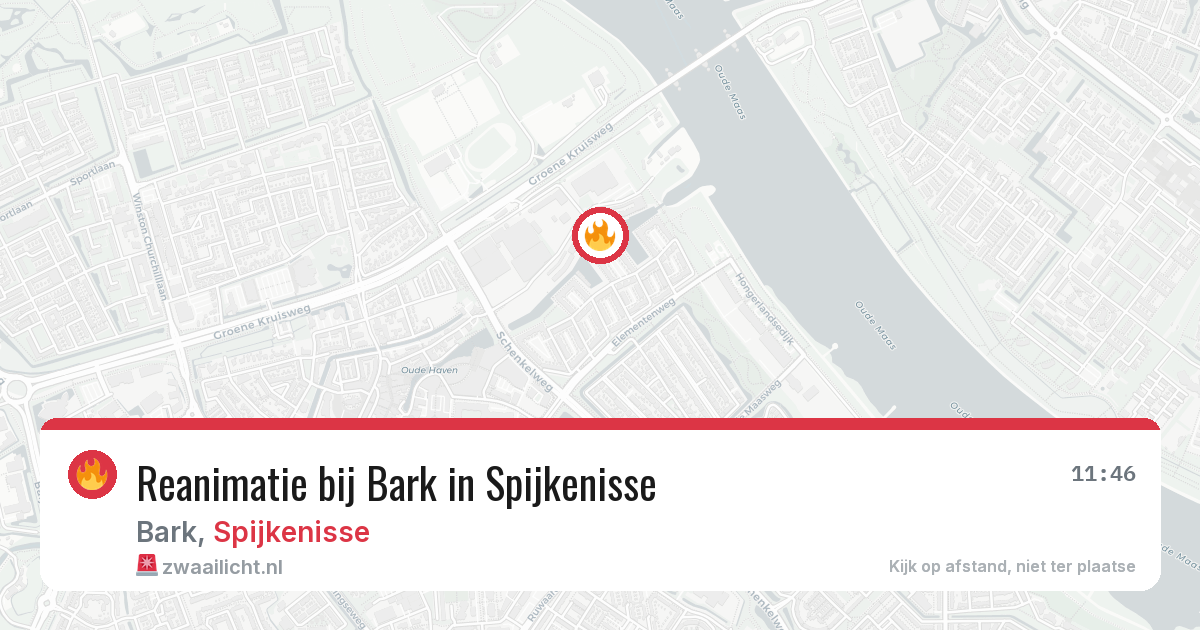 Reanimatie bij Bark in Spijkenisse — 11 apr 2026