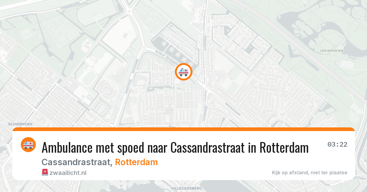 Ambulance met spoed naar Cassandrastraat in Rotterdam — 16 jun 2026
