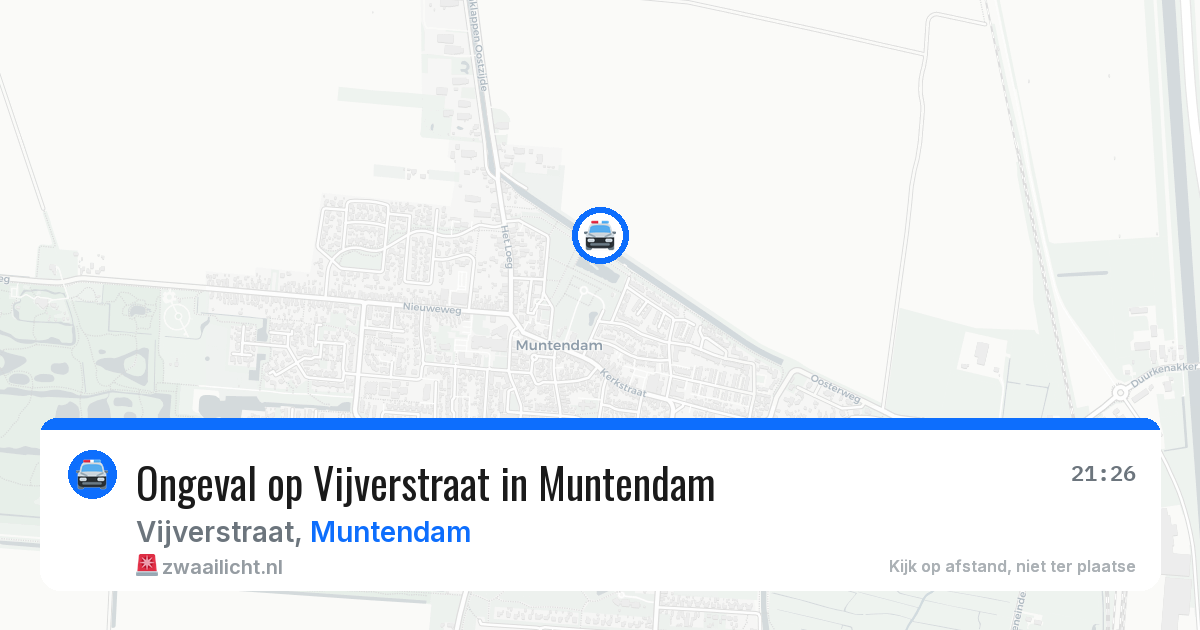 Ongeval op Vijverstraat in Muntendam — 19 apr 2026