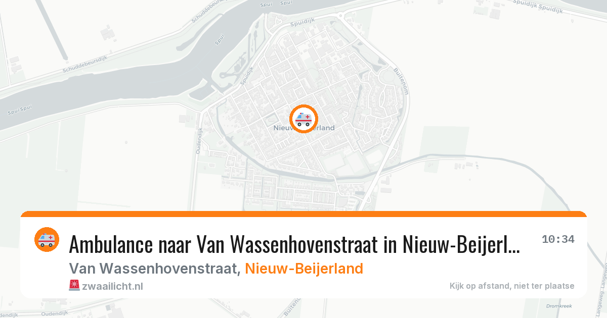 Ambulance naar Van Wassenhovenstraat in Nieuw-Beijerland — 30 jul 2026