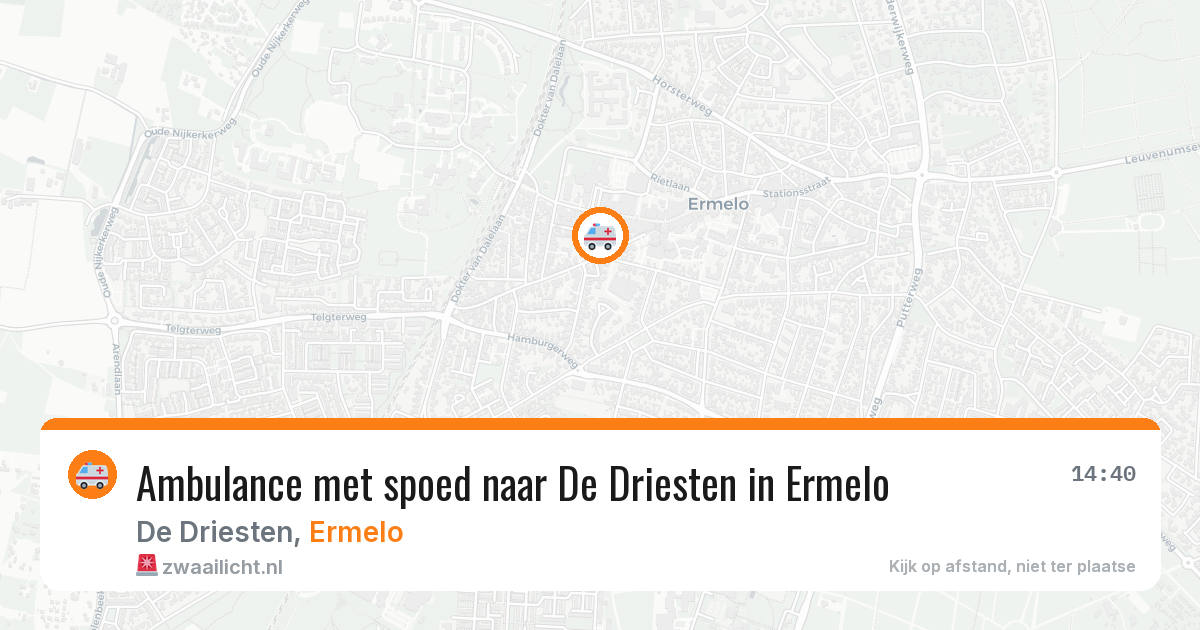 Ambulance met spoed naar De Driesten in Ermelo — 2 jul 2026