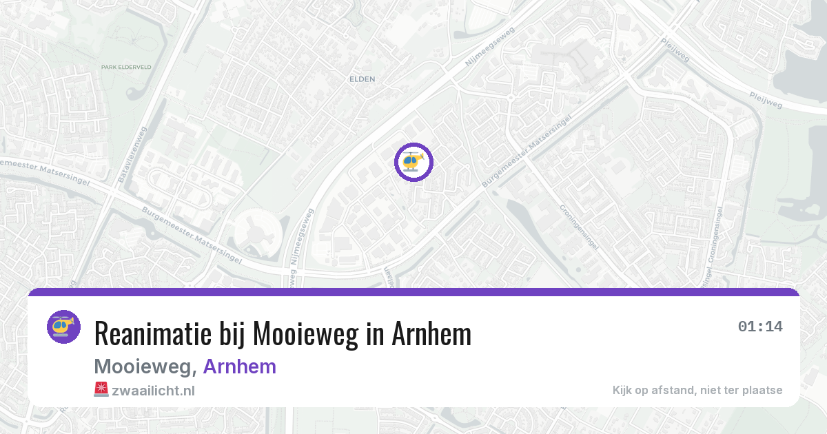 Reanimatie bij Mooieweg in Arnhem — 27 jun 2026