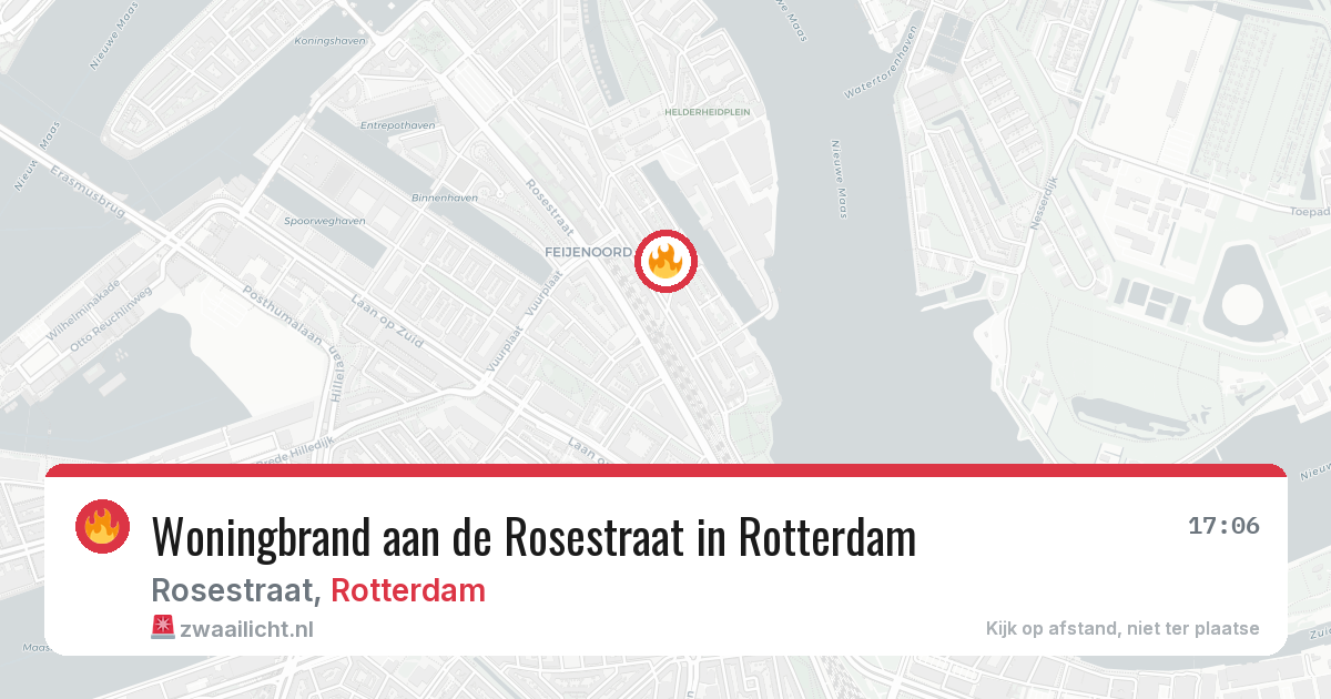 Woningbrand aan de Rosestraat in Rotterdam — 12 mei 2026