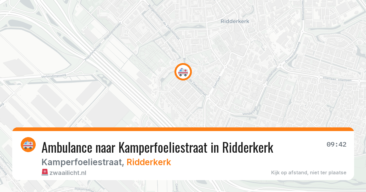 Ambulance naar Kamperfoeliestraat in Ridderkerk — 27 jun 2026
