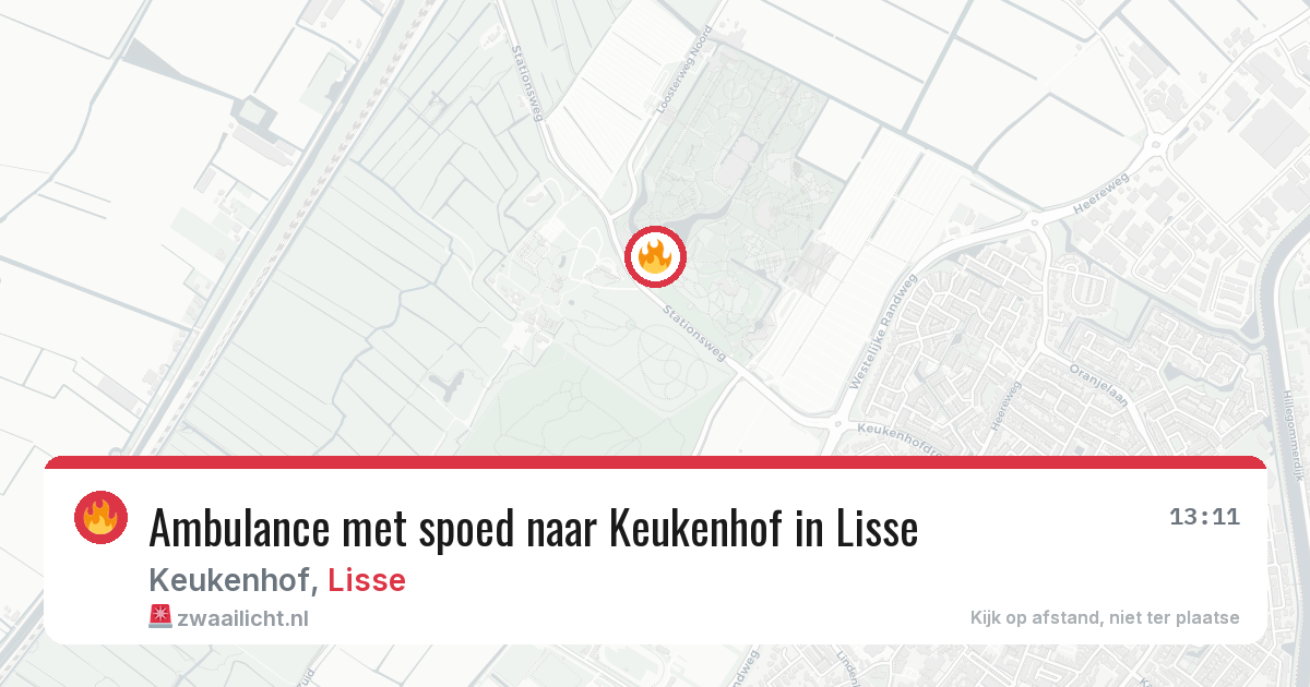 Ambulance met spoed naar Keukenhof in Lisse — 28 apr 2026