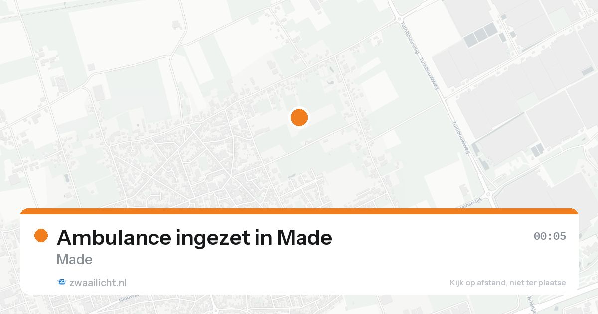 Ambulance ingezet in Made — 20 aug 2026