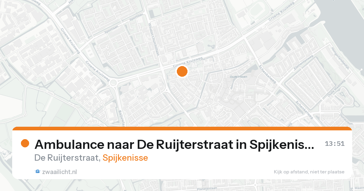 Ambulance naar De Ruijterstraat in Spijkenisse — 29 jun 2026